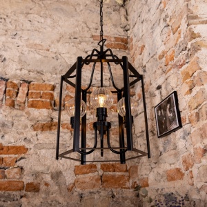 Portroe Outdoor Hanging Lantern for Porch IP65, Four Light